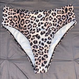 Cheetah high waisted bikini bottoms.